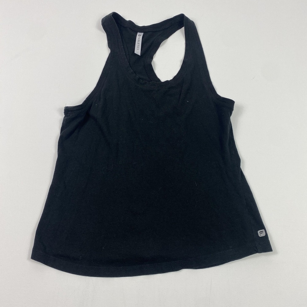 Fabletics Tank Top Womens Small Black Racerback Athletic Workout Gym Yoga Fit‎